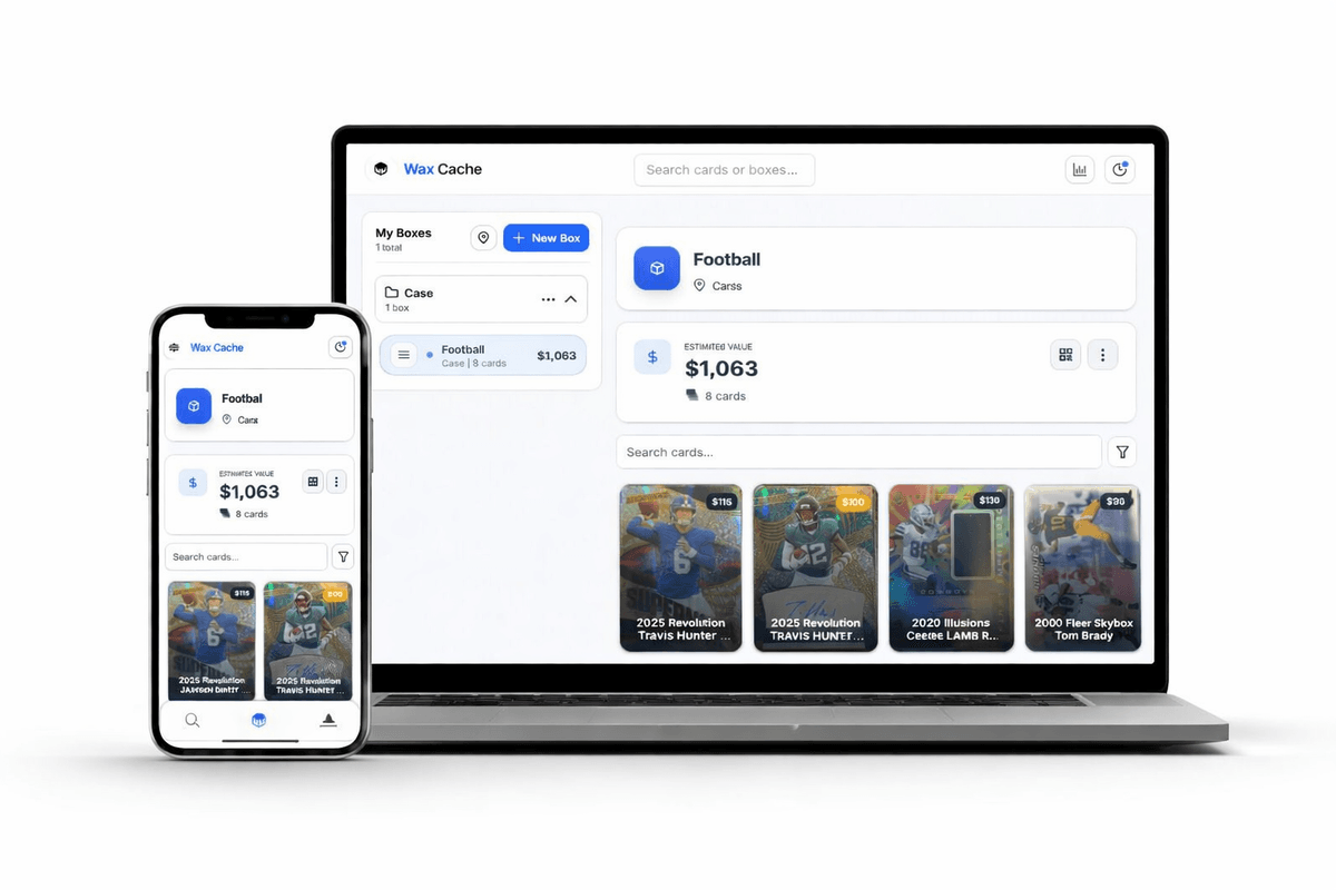 Wax Cache card collection app preview